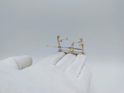 Silver miniature blacksmiths, F.A. Lesener, Amsterdam, c. 1930