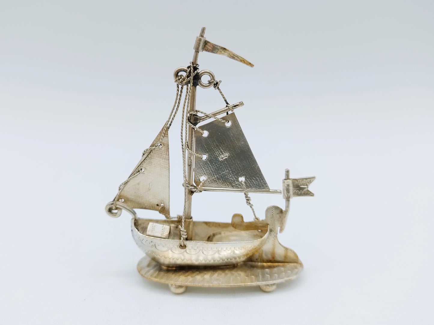 Zilveren miniatuur botter, A.F. Westerwaal, Amsterdam, ca. 1910