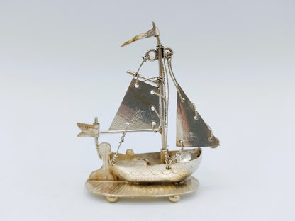 Zilveren miniatuur botter, A.F. Westerwaal, Amsterdam, ca. 1910