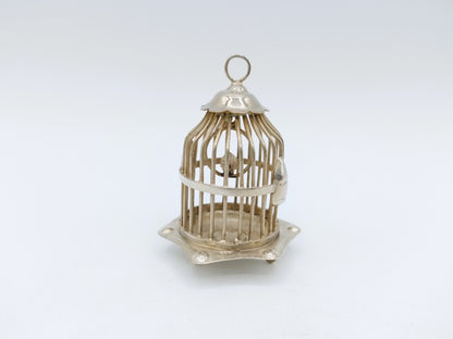 Silver miniature birdcage, H. Hooijkaas, Schoonhoven, c. 1950