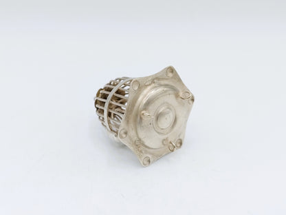 Silver miniature birdcage, H. Hooijkaas, Schoonhoven, c. 1950