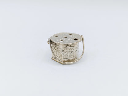 Silver miniature foot-stove, 19th century