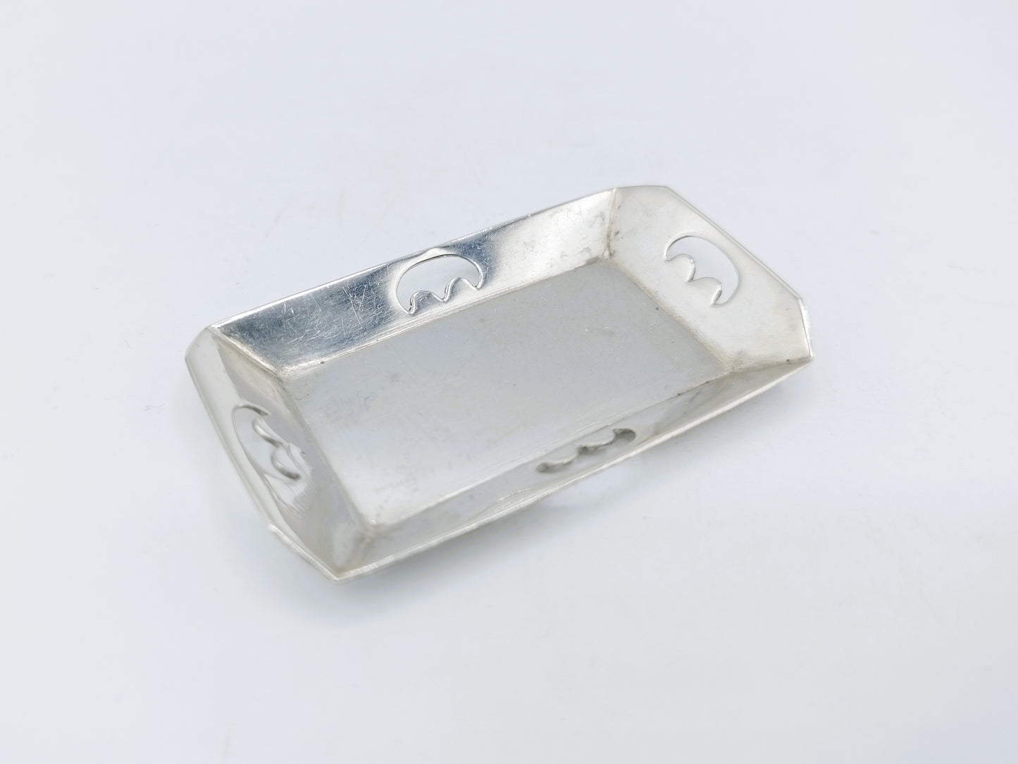 Silver miniature mangle tub, H. Hooijkaas, Schoonhoven, c. 1930