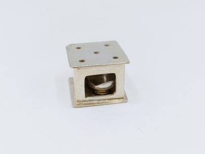 Silver miniature, foot stove with pan, J. van Straten, Hoorn, ca. 1920