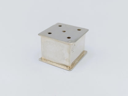 Silver miniature, foot stove with pan, J. van Straten, Hoorn, ca. 1920