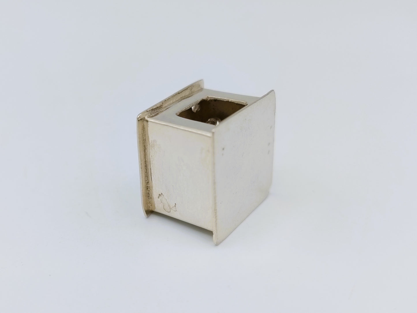 Silver miniature, foot stove with pan, J. van Straten, Hoorn, ca. 1920