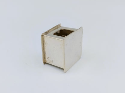 Silver miniature, foot stove with pan, J. van Straten, Hoorn, ca. 1920