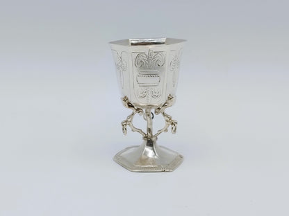 Zilveren miniatuur beker, J.S. Zwanenburg & Zn, Sneek, 19e eeuws
