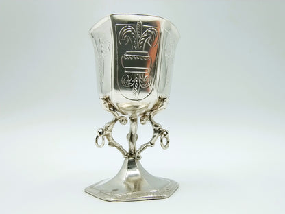 Zilveren miniatuur beker, J.S. Zwanenburg & Zn, Sneek, 19e eeuws