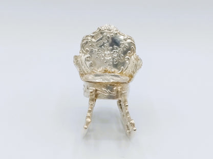 Silver rocking chair, B. M. Landeck, Chester, 1909