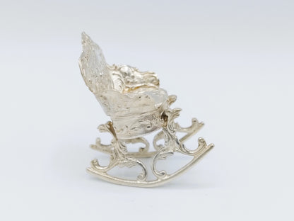 Silver rocking chair, B. M. Landeck, Chester, 1909