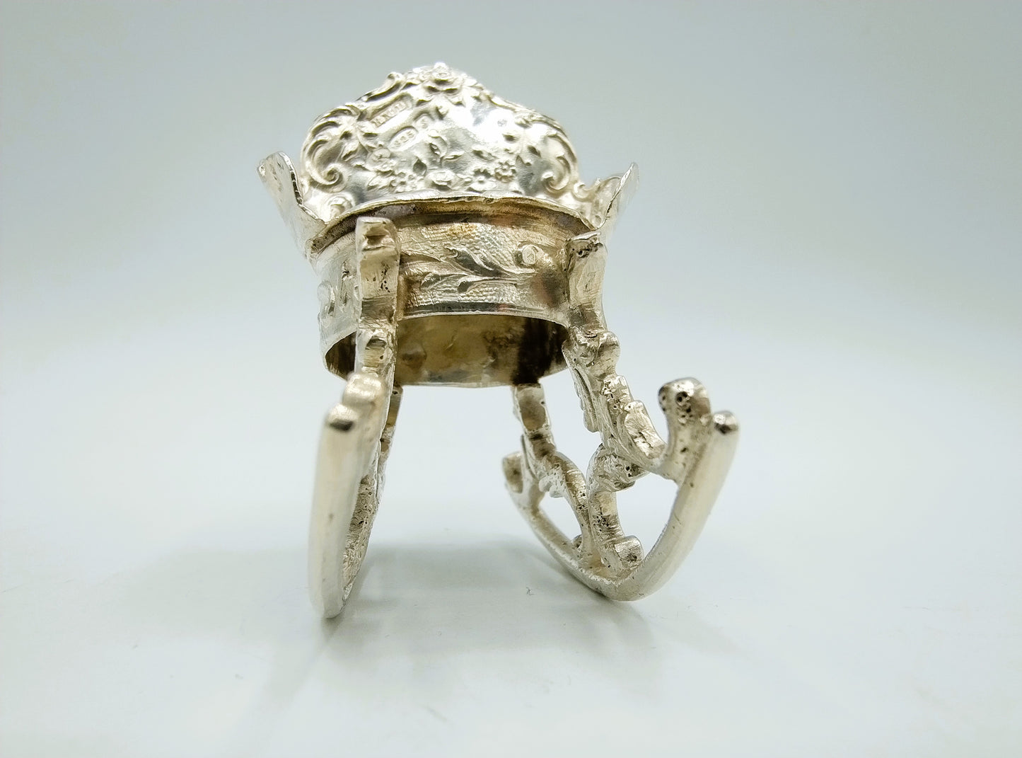 Silver rocking chair, B. M. Landeck, Chester, 1909