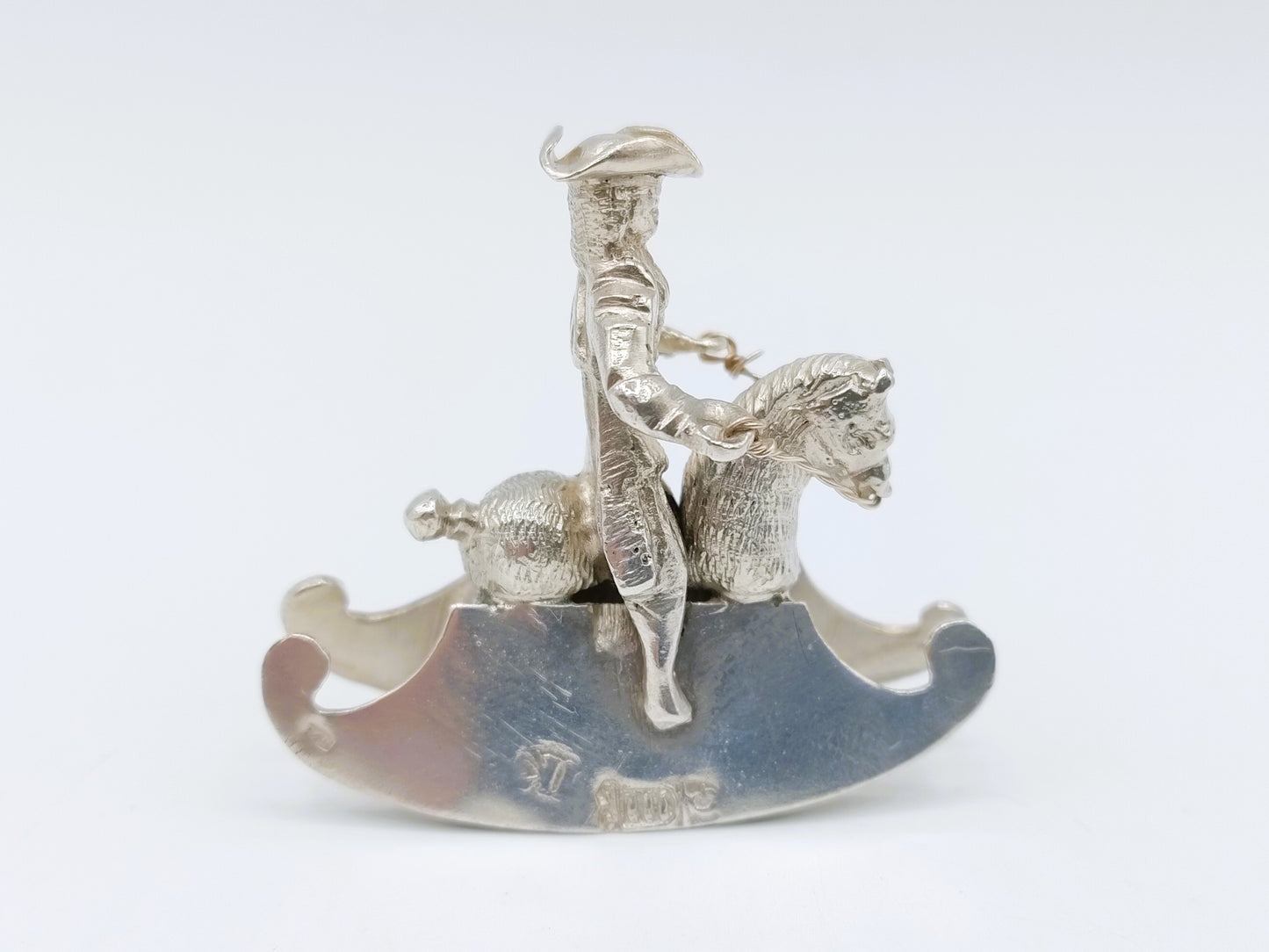 Zilveren miniatuur hobbelpaard, J. Koningh, Enkhuizen, 1743
