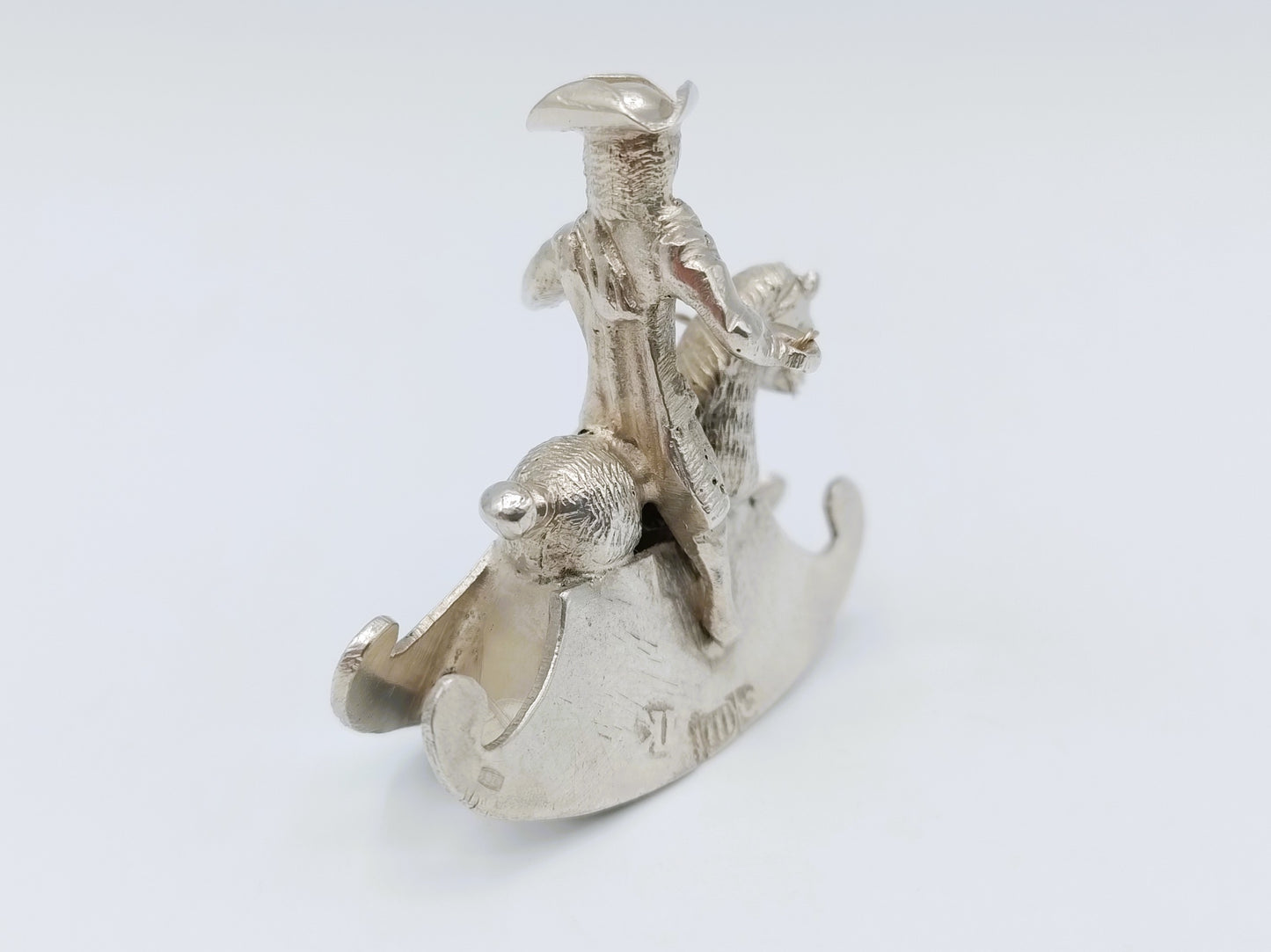 Zilveren miniatuur hobbelpaard, J. Koningh, Enkhuizen, 1743