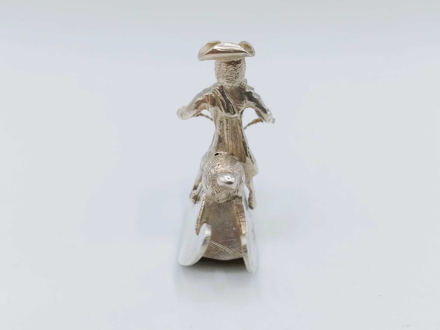 Zilveren miniatuur hobbelpaard, J. Koningh, Enkhuizen, 1743