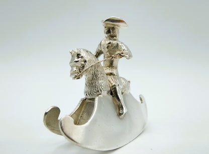 Zilveren miniatuur hobbelpaard, J. Koningh, Enkhuizen, 1743