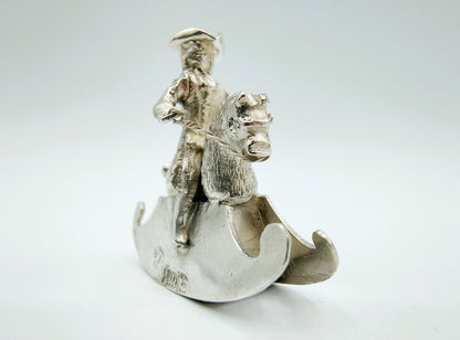 Zilveren miniatuur hobbelpaard, J. Koningh, Enkhuizen, 1743