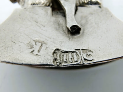 Zilveren miniatuur hobbelpaard, J. Koningh, Enkhuizen, 1743