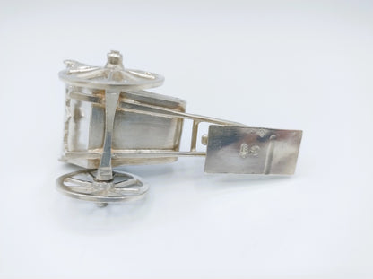 Zilveren miniatuur sjees met paard, F. van Strant I, Amsterdam, ca. 1715
