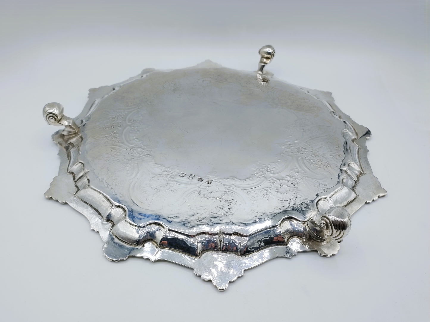 Silver cabaret set, W. Peaston, London, 1753