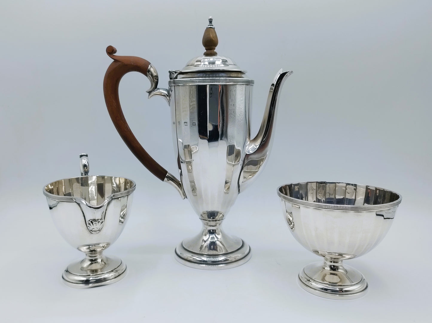 Silbernes Kaffeeservice, Adie Brothers, Birmingham, 1925