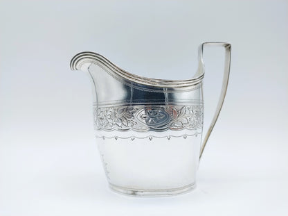 Silver cream jug, W. Hall, London, 1799
