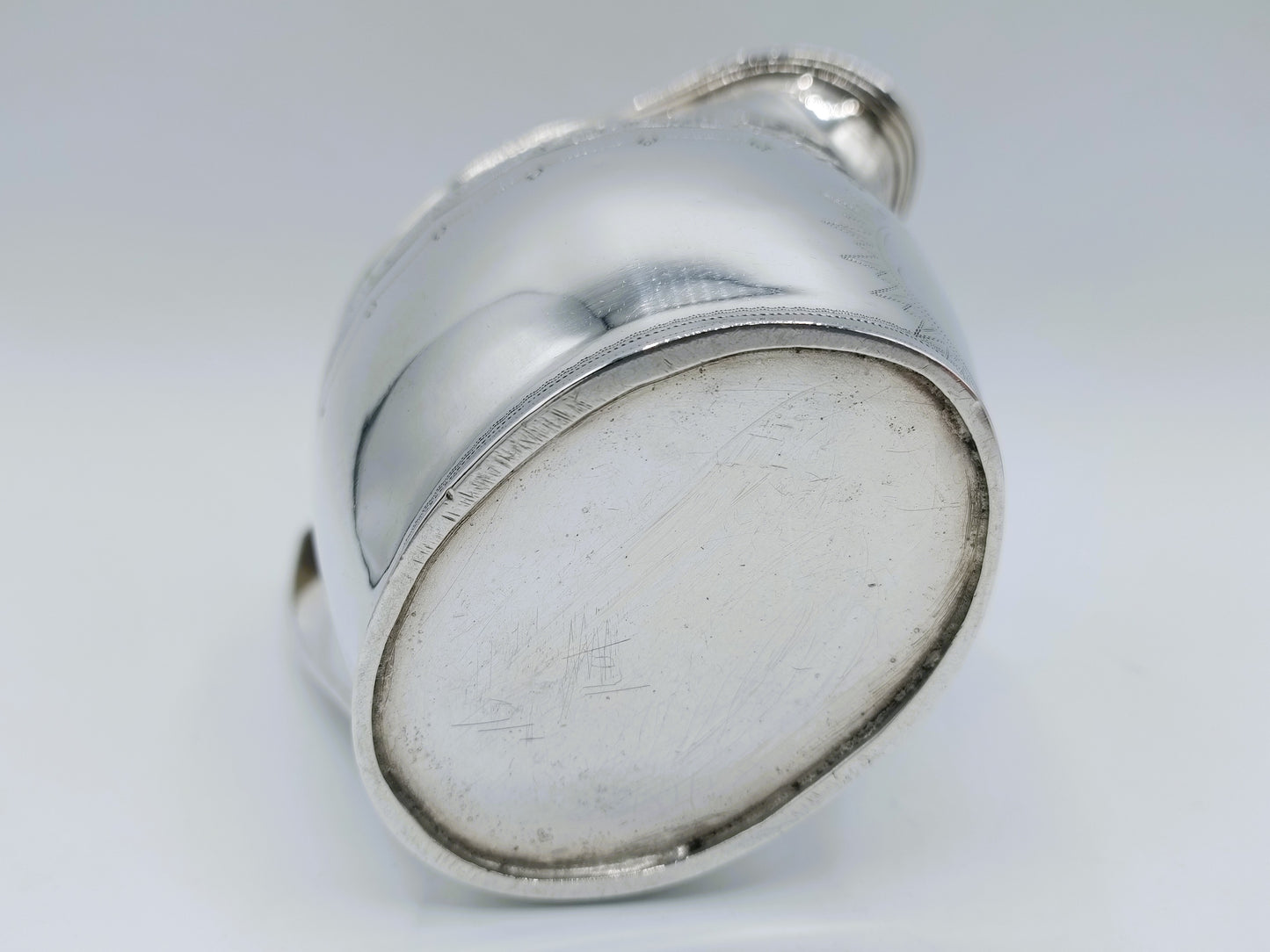 Silver cream jug, W. Hall, London, 1799