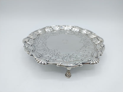 Silver salver, G. Hindmarsh, London, 1748