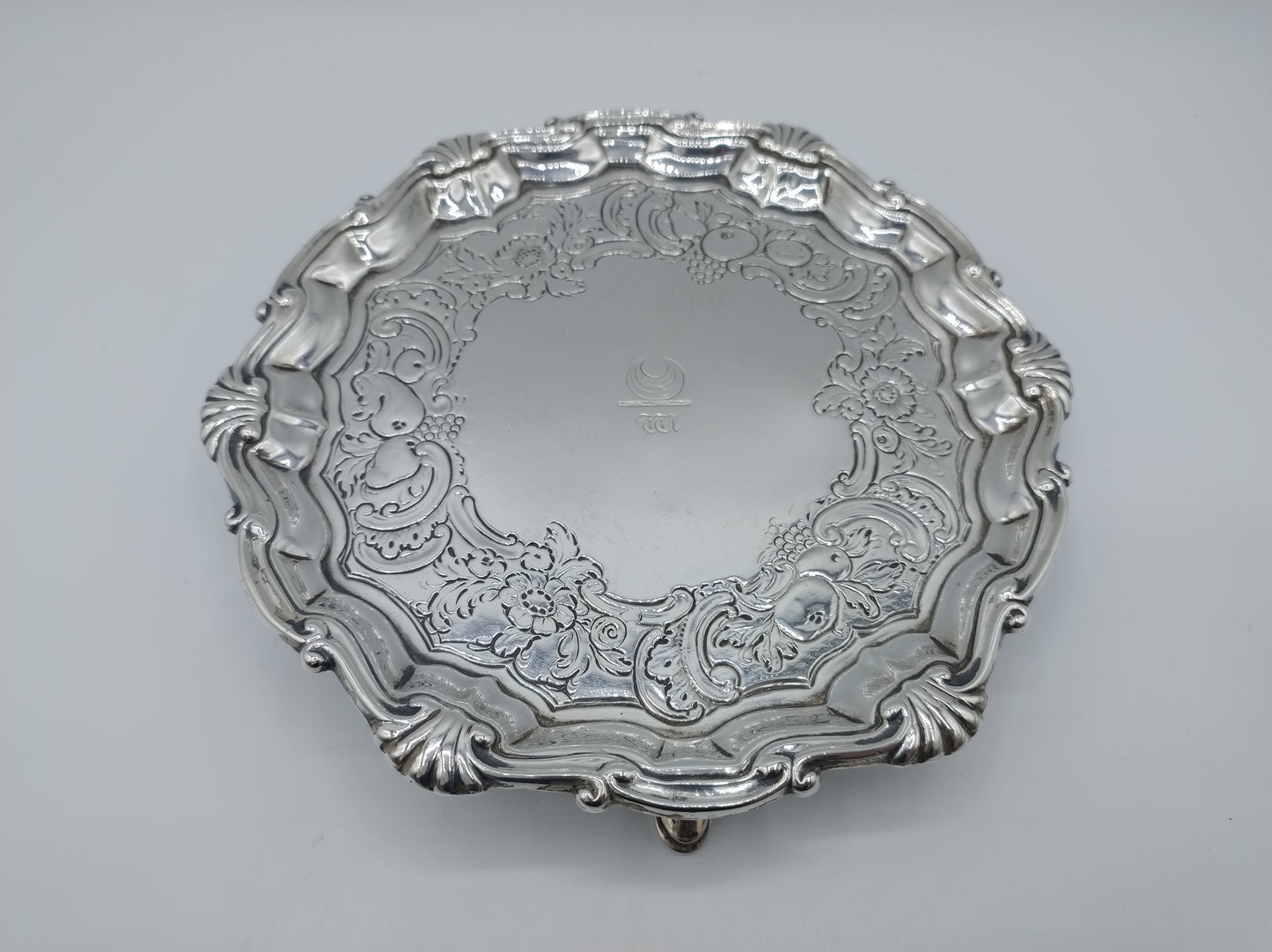 Silver salver, G. Hindmarsh, London, 1748