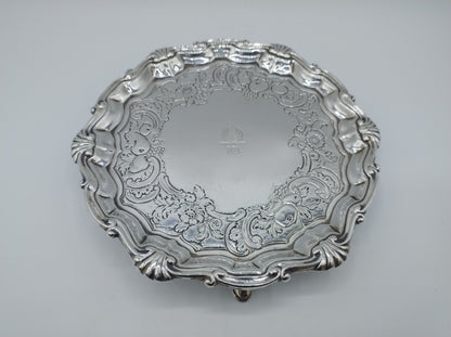 Silver salver, G. Hindmarsh, London, 1748