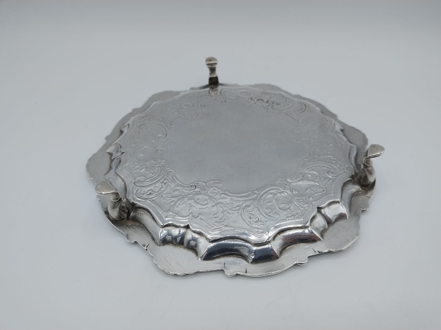 Silver salver, G. Hindmarsh, London, 1748