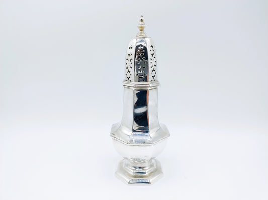 Silver sugar sifter, Stokes & Ireland Ltd, Chester, 1909