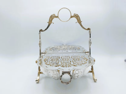 Victorian silver-plated biscuit barrel, Sheffield, circa 1880