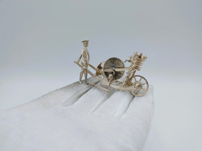 Zilveren miniatuur scharenslijper, A. van Geffen, Amsterdam, 1746