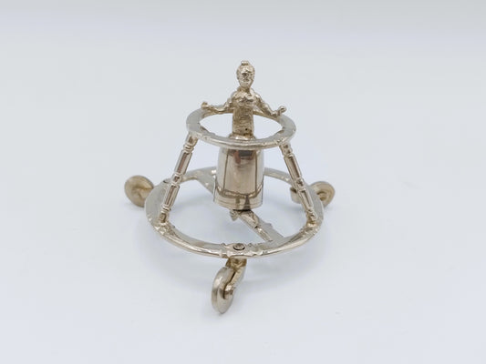 Silver miniature, child in baby walker, A. van Geffen, Amsterdam, c. 1740