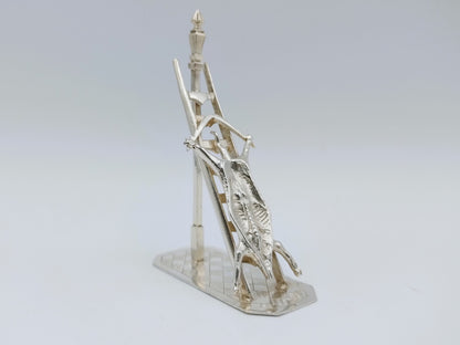 Zilveren miniatuur varken op ladder, P. van Somerwil I, Amsterdam, ca. 1730