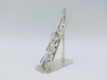 Zilveren miniatuur varken op ladder, P. van Somerwil I, Amsterdam, ca. 1730