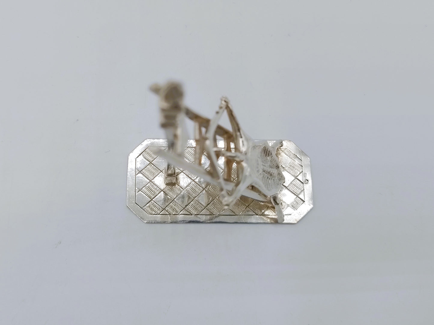 Zilveren miniatuur varken op ladder, P. van Somerwil I, Amsterdam, ca. 1730