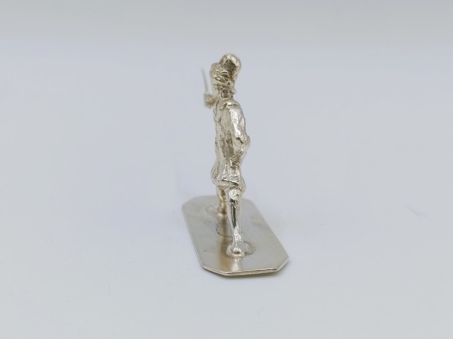 Zilveren miniatuur man met degen, D. van Strant, Amsterdam, 1755