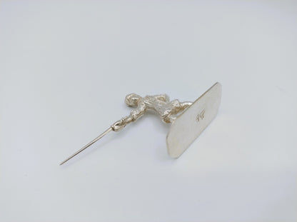 Zilveren miniatuur man met degen, D. van Strant, Amsterdam, 1755