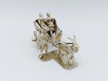 Zilveren miniatuur bokkenwagen, P. van Somerwil I, Amsterdam, 1740