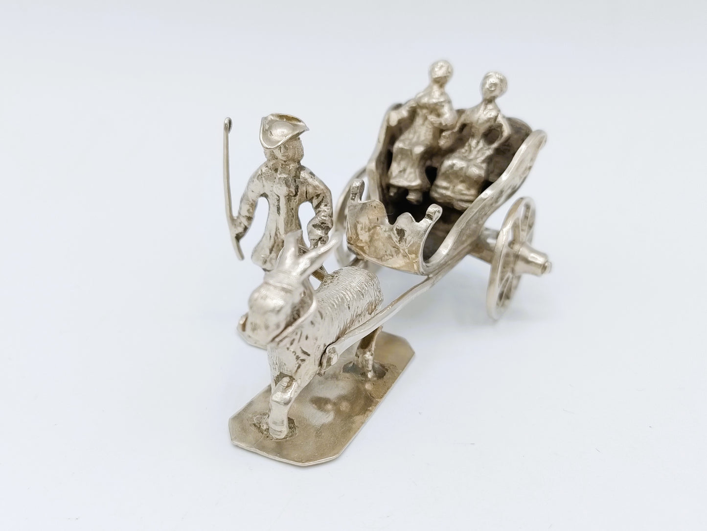 Zilveren miniatuur bokkenwagen, P. van Somerwil I, Amsterdam, 1740