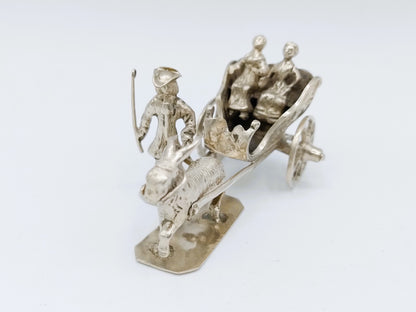 Zilveren miniatuur bokkenwagen, P. van Somerwil I, Amsterdam, 1740