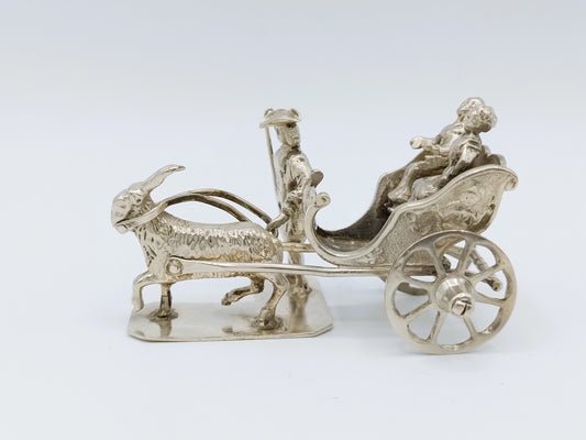 Silver miniature goat cart, P. van Somerwil I, Amsterdam, 1740