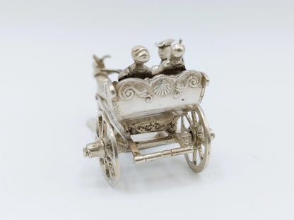 Zilveren miniatuur bokkenwagen, P. van Somerwil I, Amsterdam, 1740