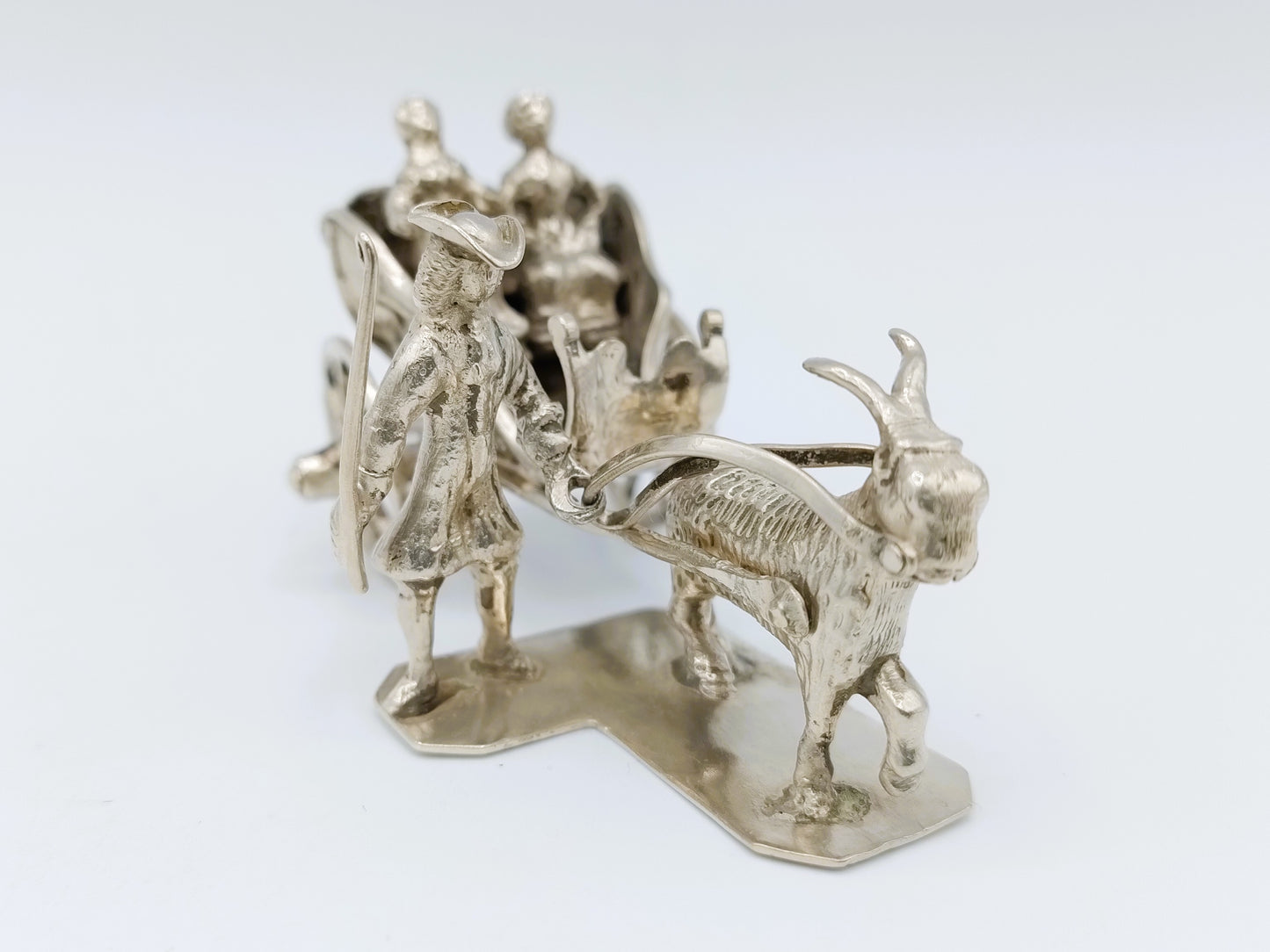 Zilveren miniatuur bokkenwagen, P. van Somerwil I, Amsterdam, 1740