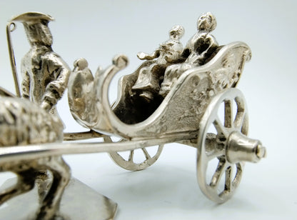 Zilveren miniatuur bokkenwagen, P. van Somerwil I, Amsterdam, 1740