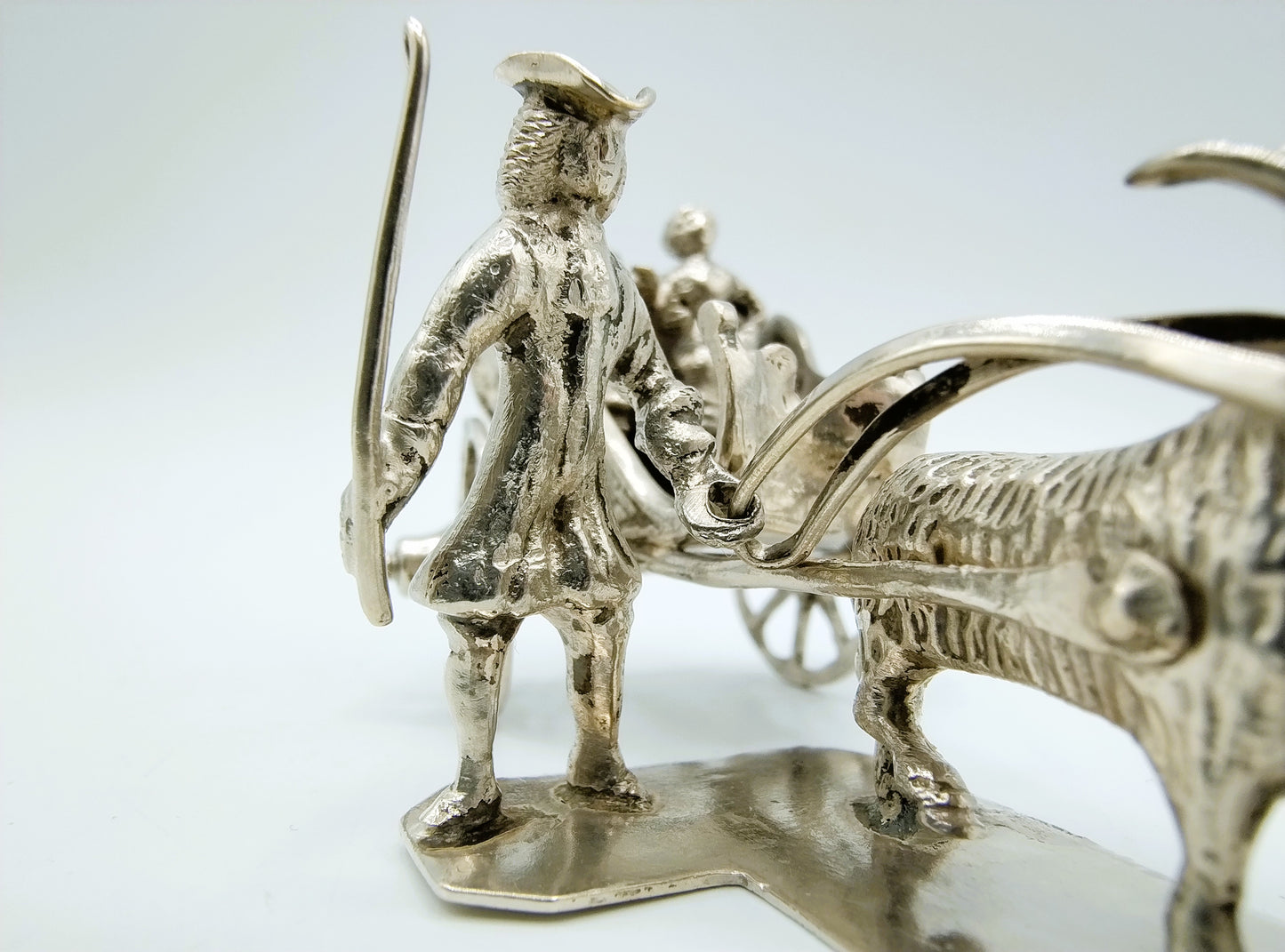 Zilveren miniatuur bokkenwagen, P. van Somerwil I, Amsterdam, 1740
