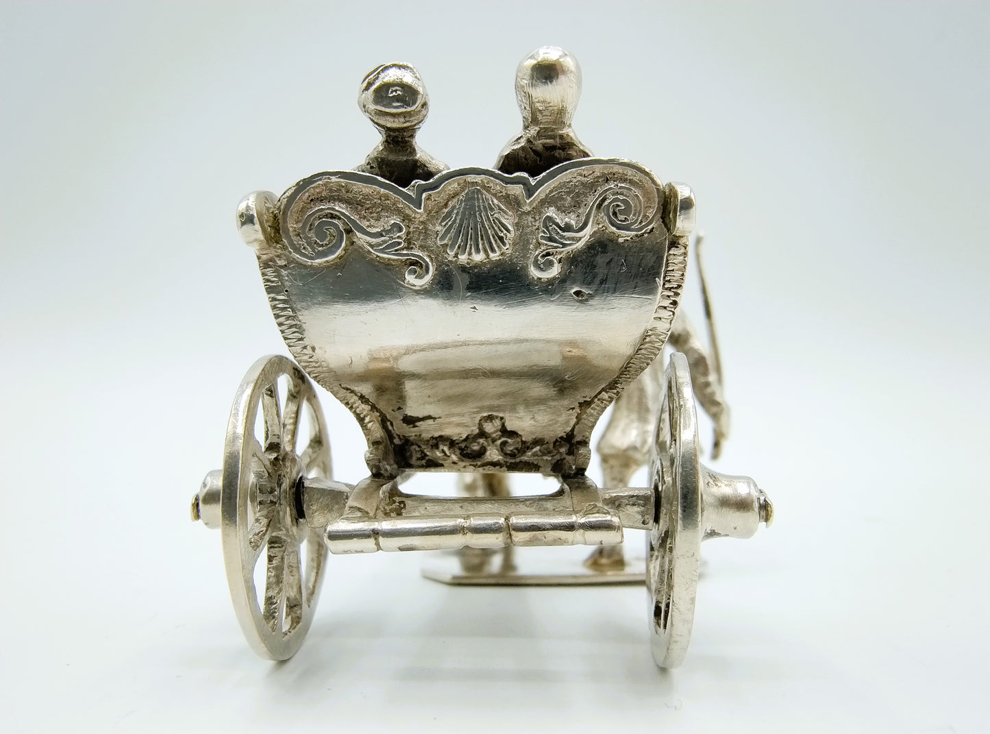 Zilveren miniatuur bokkenwagen, P. van Somerwil I, Amsterdam, 1740
