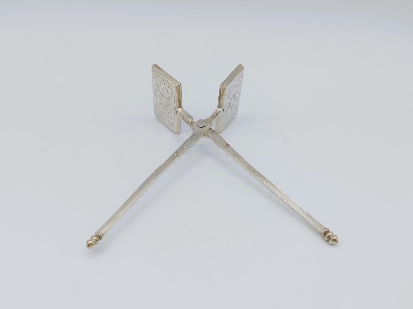 Zilveren miniatuur wafelijzer, P. van Somerwil I, Amsterdam, 1748